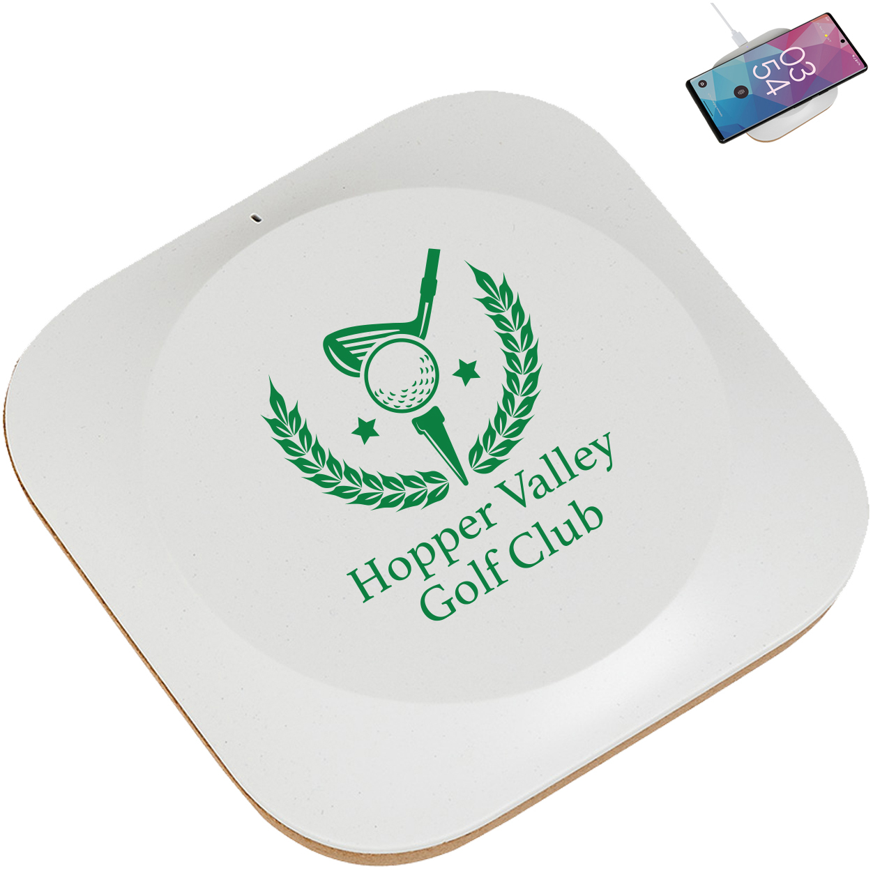 Product Photo 1 Trident 15W Cork & Recycled Plastic Wireless Charger