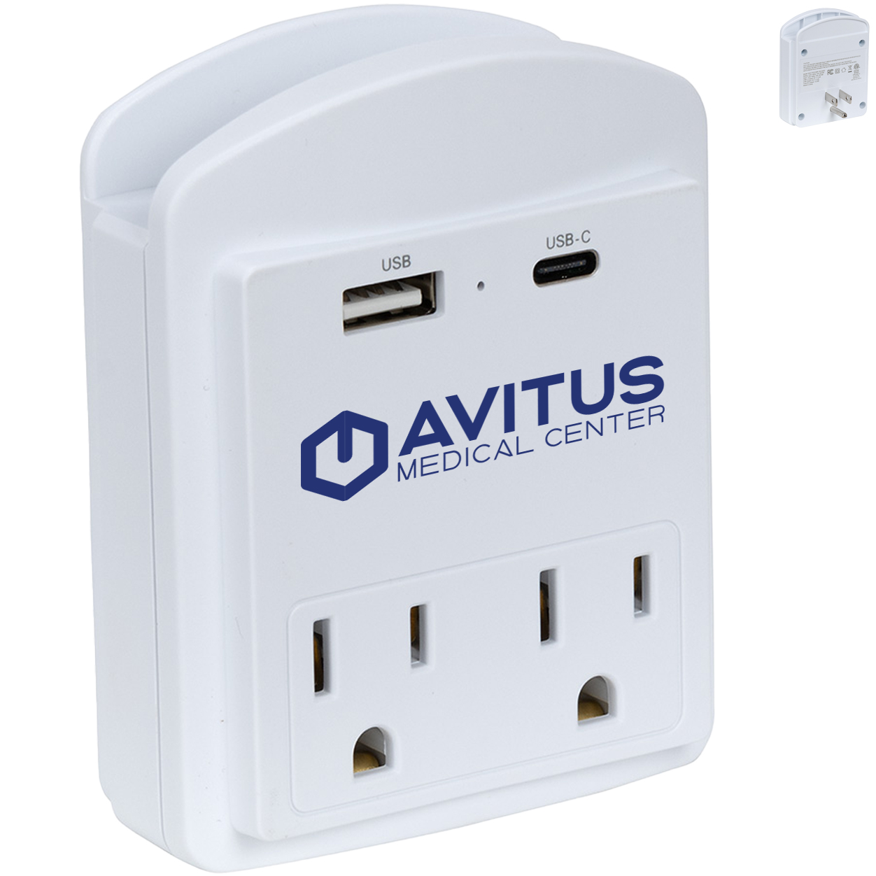 Product Photo 1 Flux Wall Charger & Phone Holder w/ Type-C, USB & AC Outlets