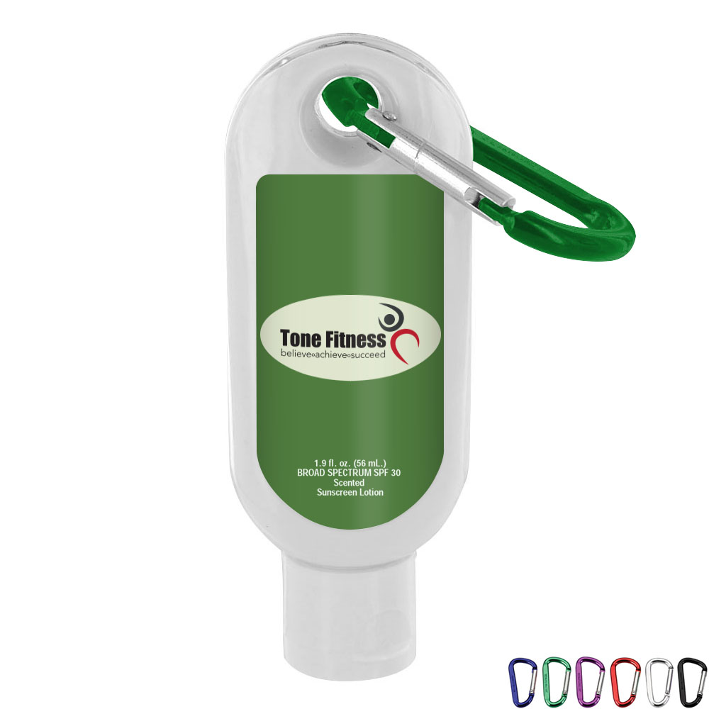 Product Photo 1 Clear Bottle Sunscreen w/Carabiner SPF 30, 1.9oz.
