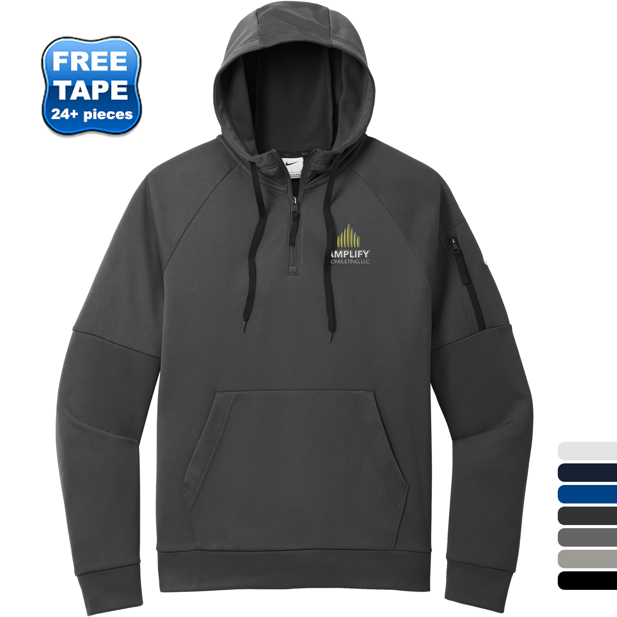 Product Photo 1 Nike® Therma-FIT Pocket 1/4-Zip Fleece Unisex Hoodie