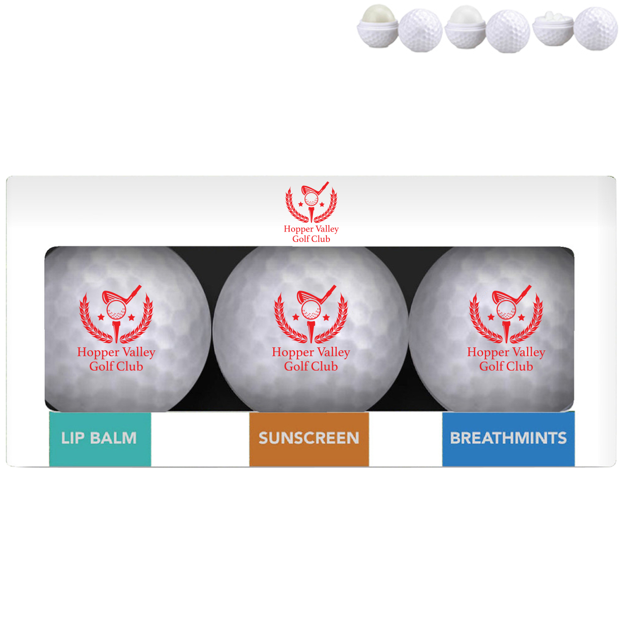 Product Photo 1 Golf Ball Lip Moisturizer, Mints & Sunscreen, 3 packs