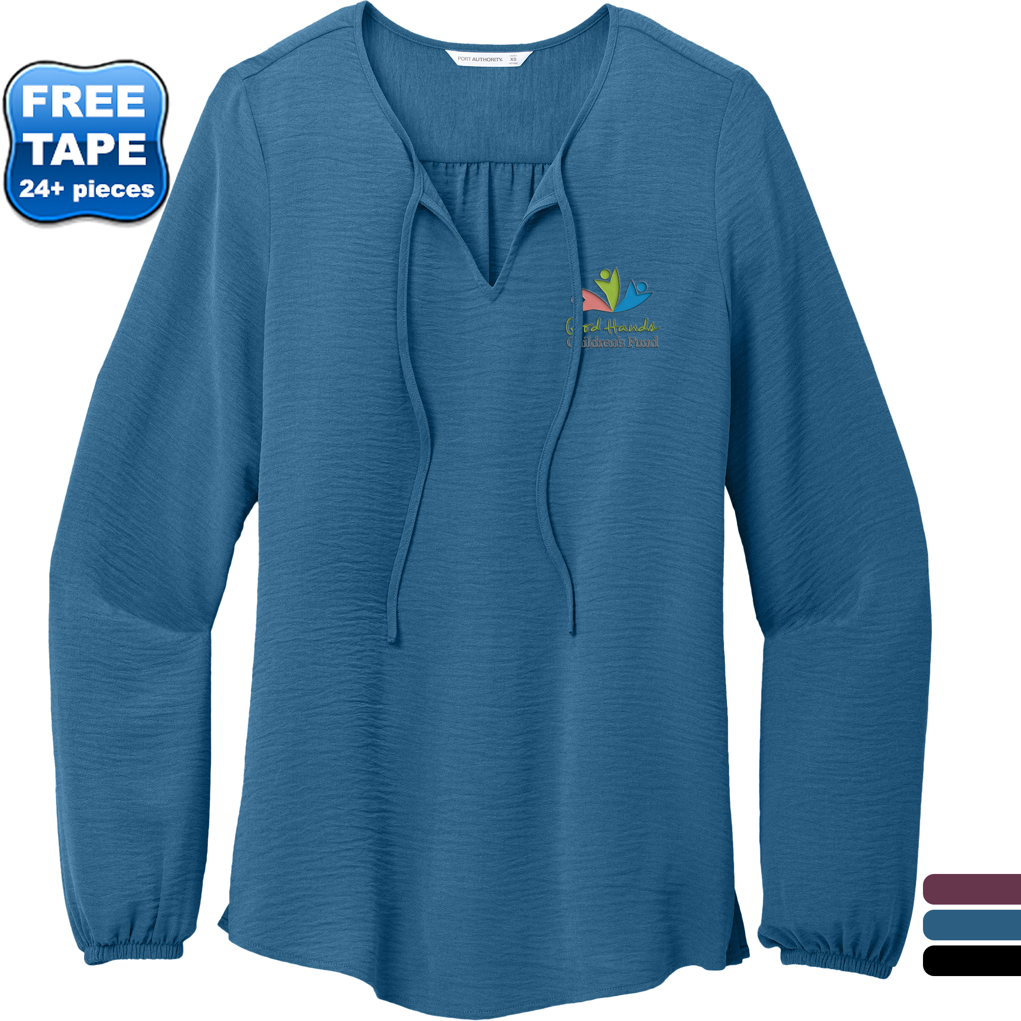 Product Photo 1 Port Authority® Textured Crepe Ladies' Blouse