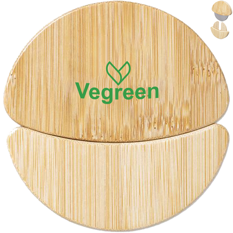 Product Photo 1 Bamboo Pizza Cutter with Stainless Steel Blade