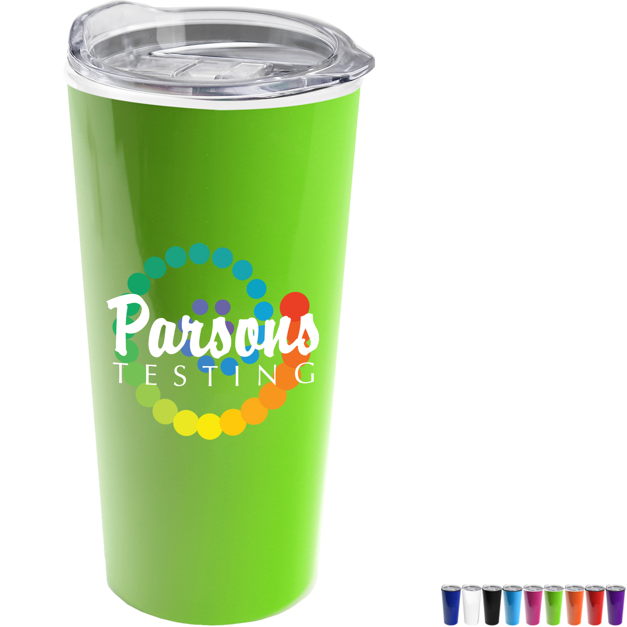 Product Photo 1 Roadmaster Travel Tumbler With Clear Slide Lid in Full Color Imprint, 18oz.