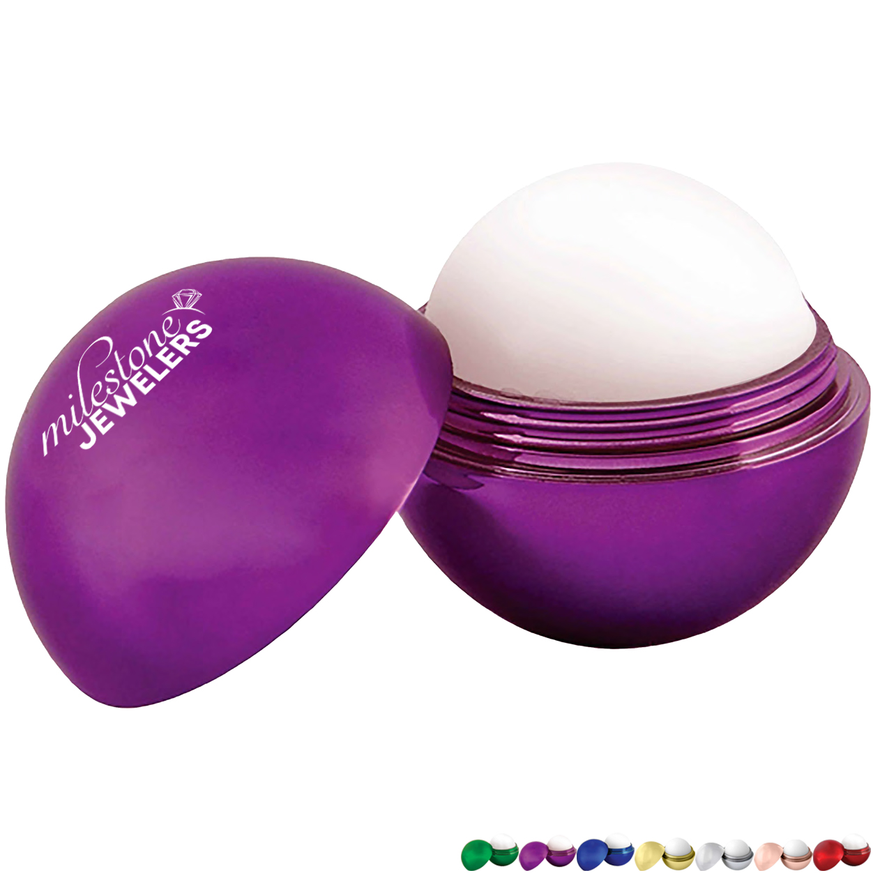 Product Photo 1 Metallic Finish Round Lip Balm