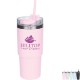 Double-Wall Travel Tumbler w/ Straw, 25oz.