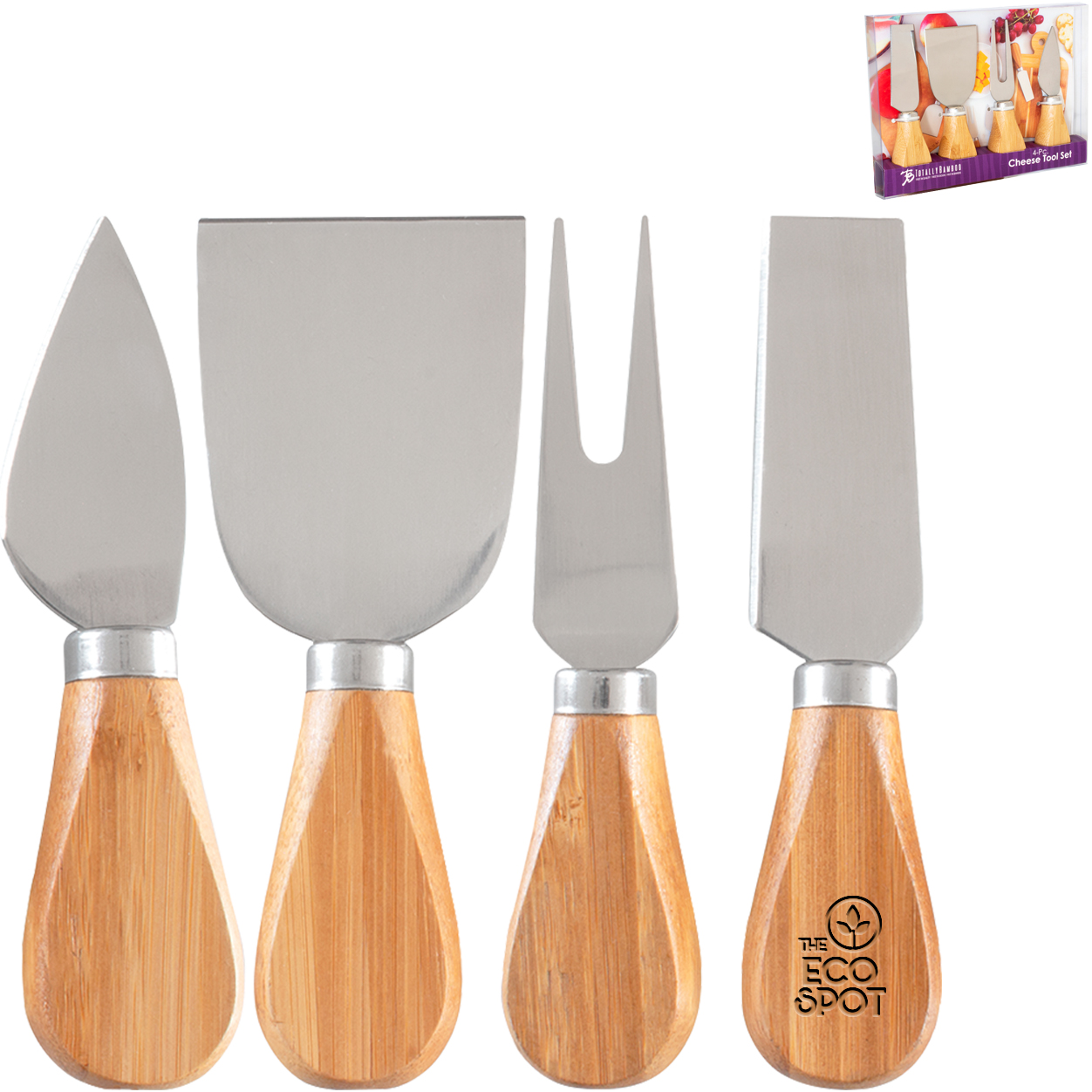 Product Photo 1 Four-Piece Bamboo Cheese Tool Set