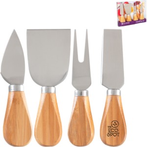 Four-Piece Bamboo Cheese Tool Set - SZ1257