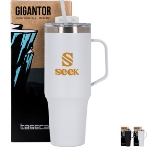 Basecamp® Gigantor Vacuum Insulated Travel Mug w/ Straw, 40oz. - SZ1229