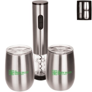 Rechargeable Wine Opener and Tumbler Set - CF4641