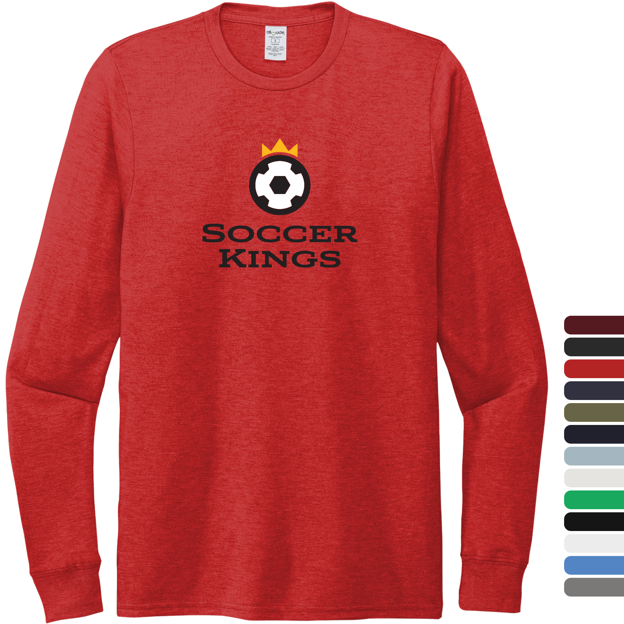 Product Photo 1 Allmade® Tri-Blend Full Color Long Sleeve Unisex Tee