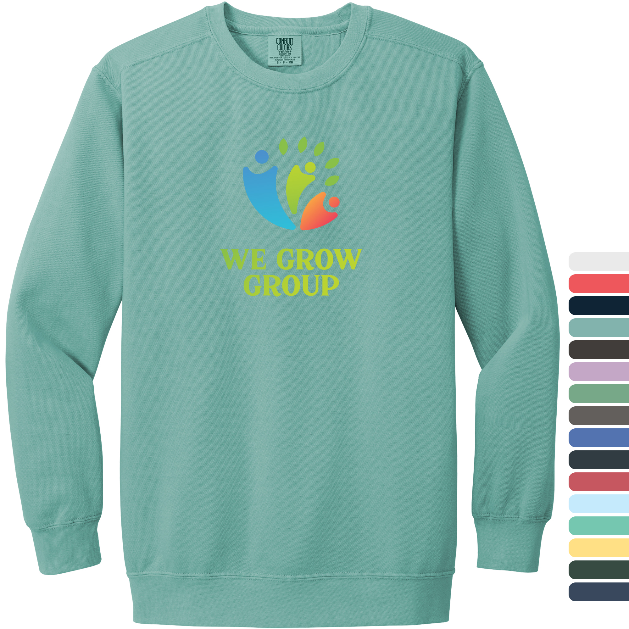 Product Photo 1 Comfort Colors® Ring Spun Cotton/Poly Full Color Unisex Crewneck Sweatshirt