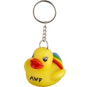 Rainbow Pride Rubber Duck Key Chain - AN1385