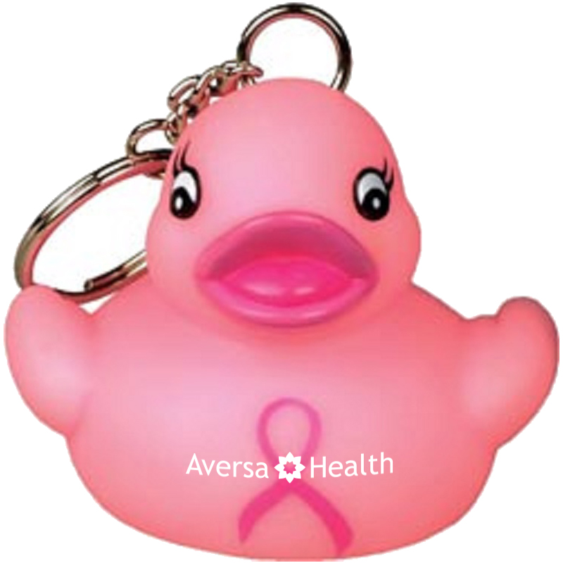 Product Photo 1 Mini Pink Ribbon Rubber Duck Key Chain