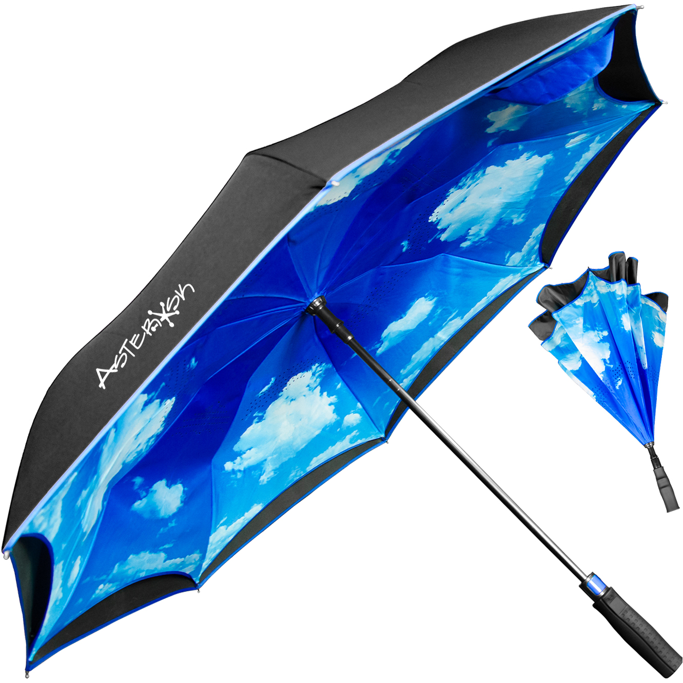 Product Photo 1 Blue Sky & Clouds Inverted Umbrella, 48" Arc