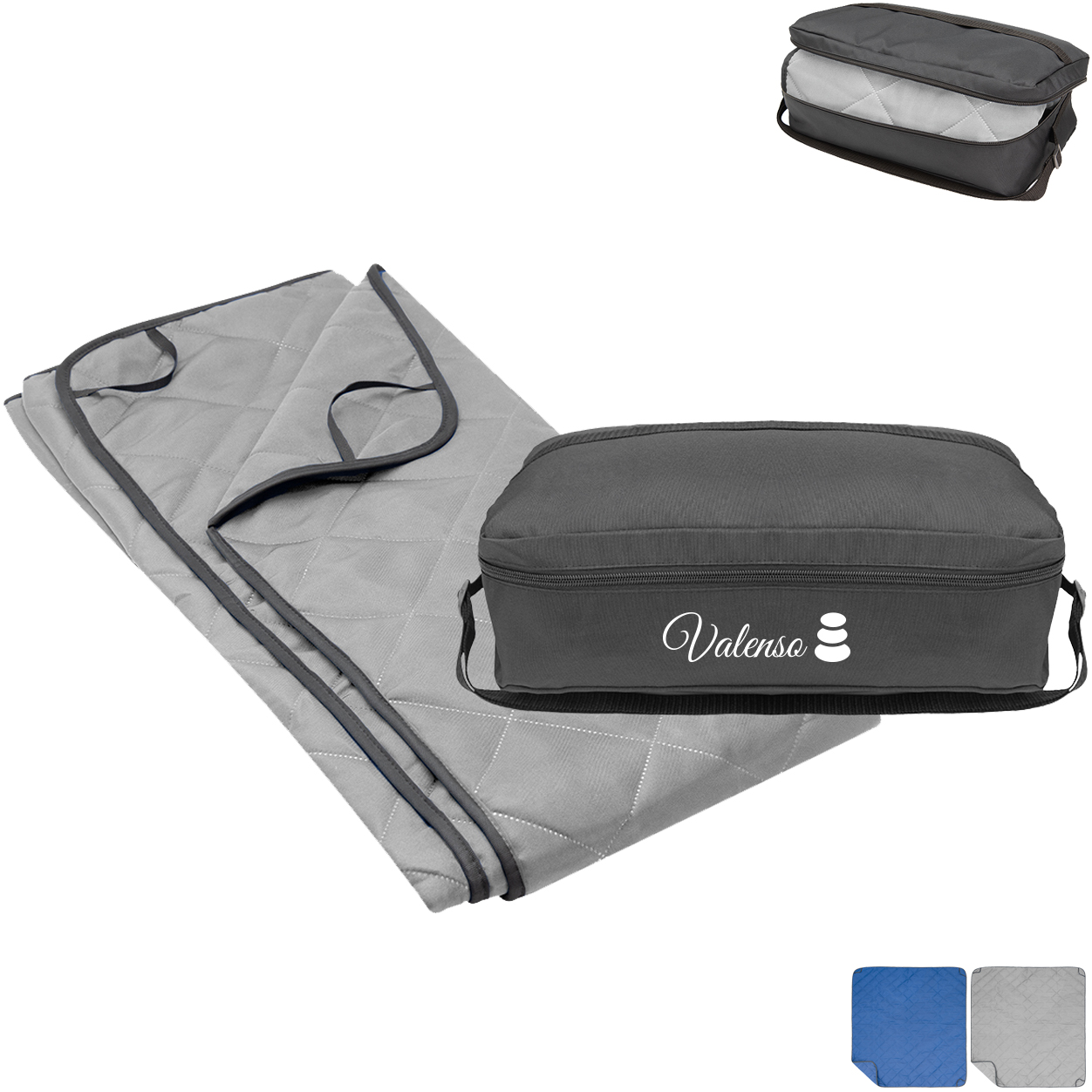 Product Photo 1 Packable Quilted Polyester Blanket w/ Carrying Case, 55" x 59"