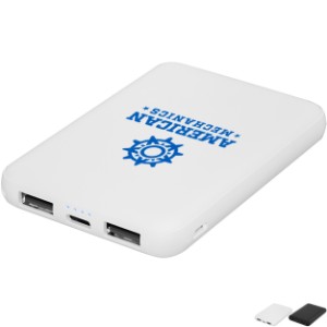 Pocket Mini Power Bank with Type C and Dual USB Ports, 5000mAh - TX6209