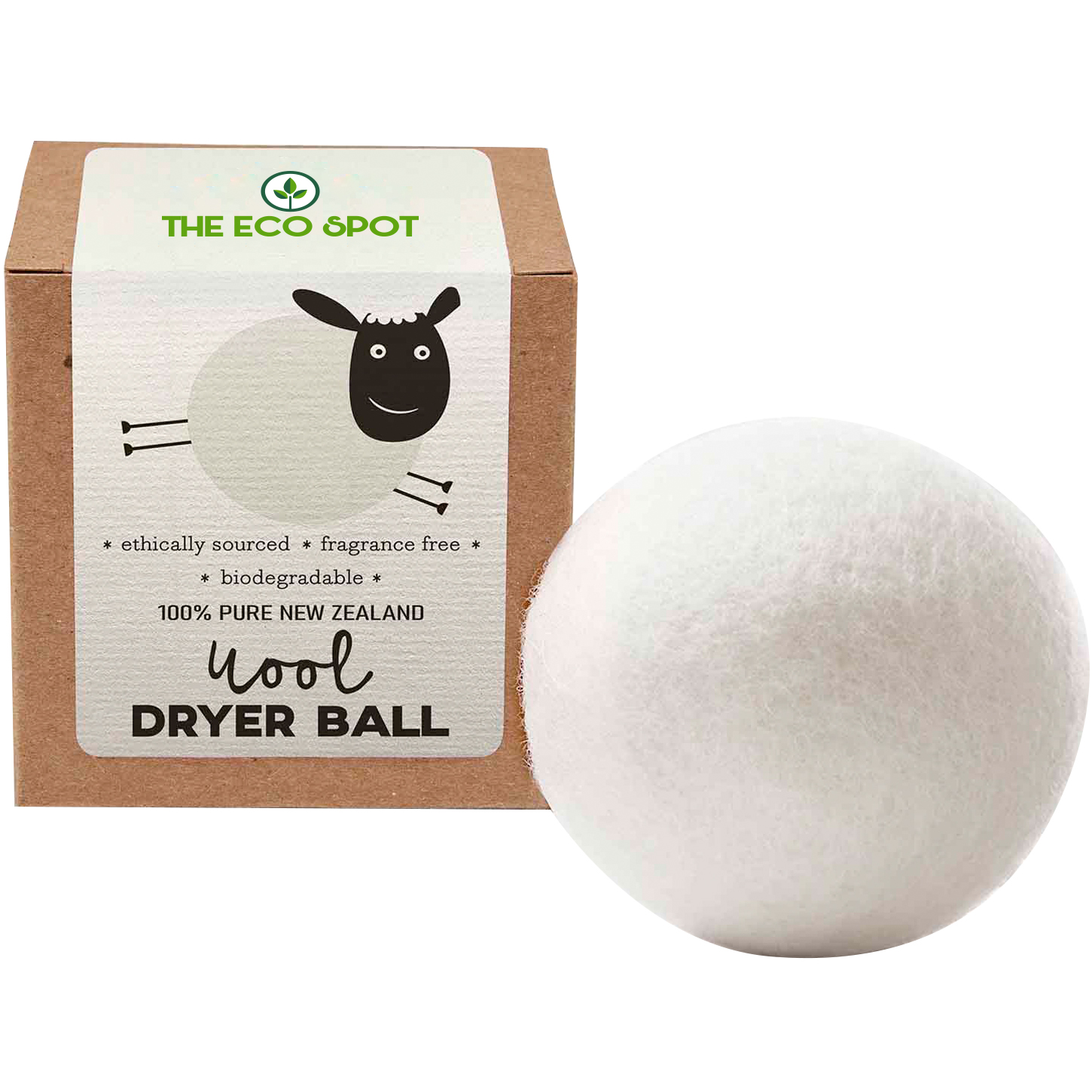 Product Photo 1 Pure 100% New Zealand Wool Single Dryer Ball