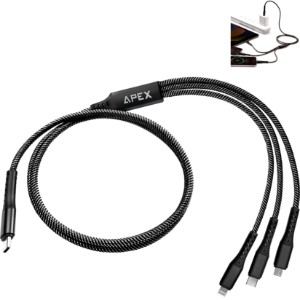 Pro Type-C 3-in-1 Charging Cable, 60W - TX6218