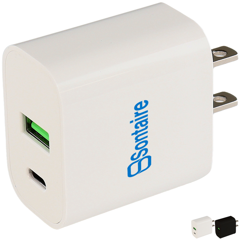 Product Photo 1 Dual Port Flat Wall Adapter