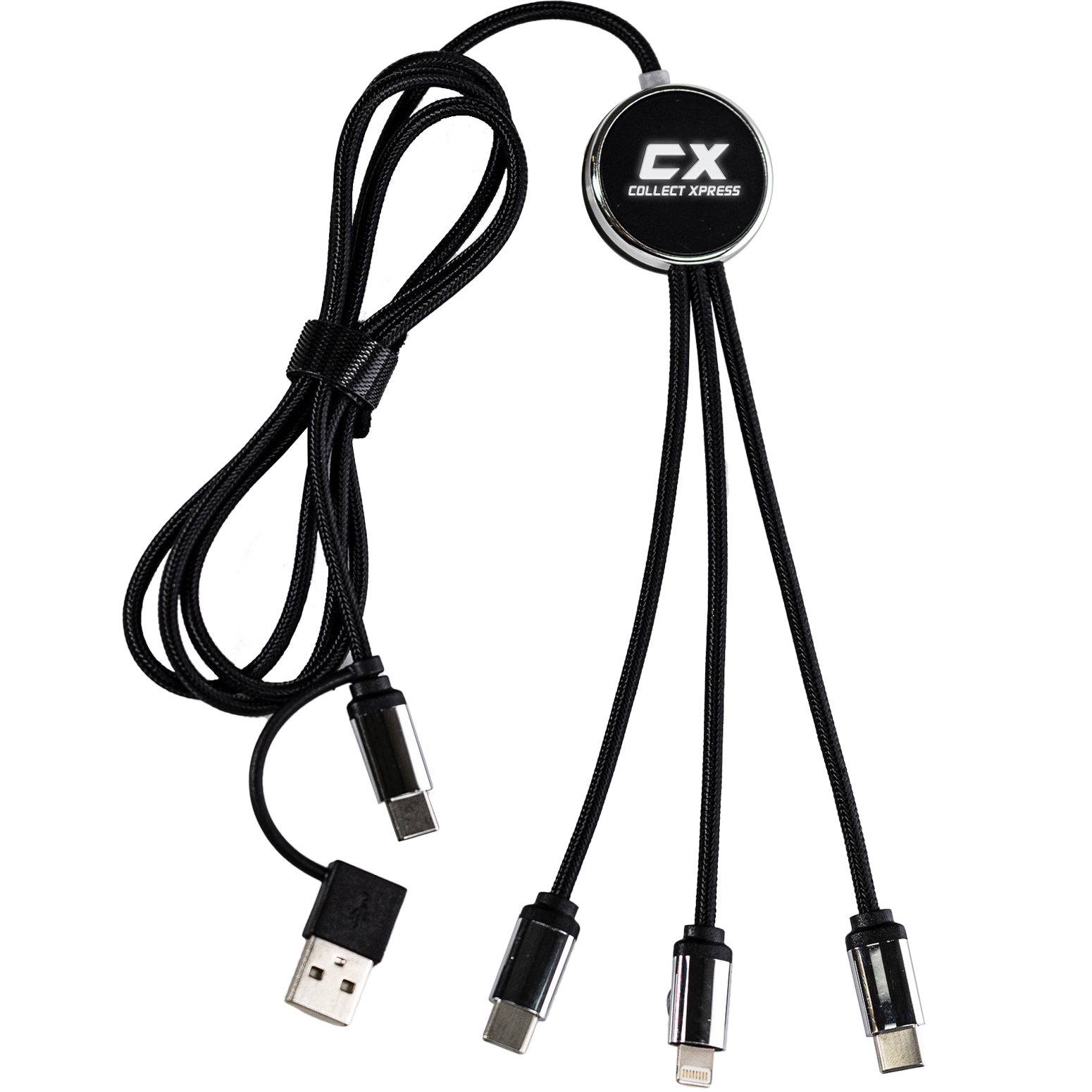 Product Photo 1 Illum 3-in-1 Light-Up Charging Cable with Dual Type C & Lightning Connector