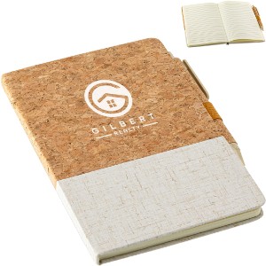 Cork & Linen Journal w/ Eco Pen, 5-1/2" x 8-1/4" - AR1513