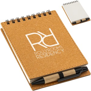 Flip Recycled Spiral Notebook w/ Pen, 3-1/2" x 5-3/4" - AR1519