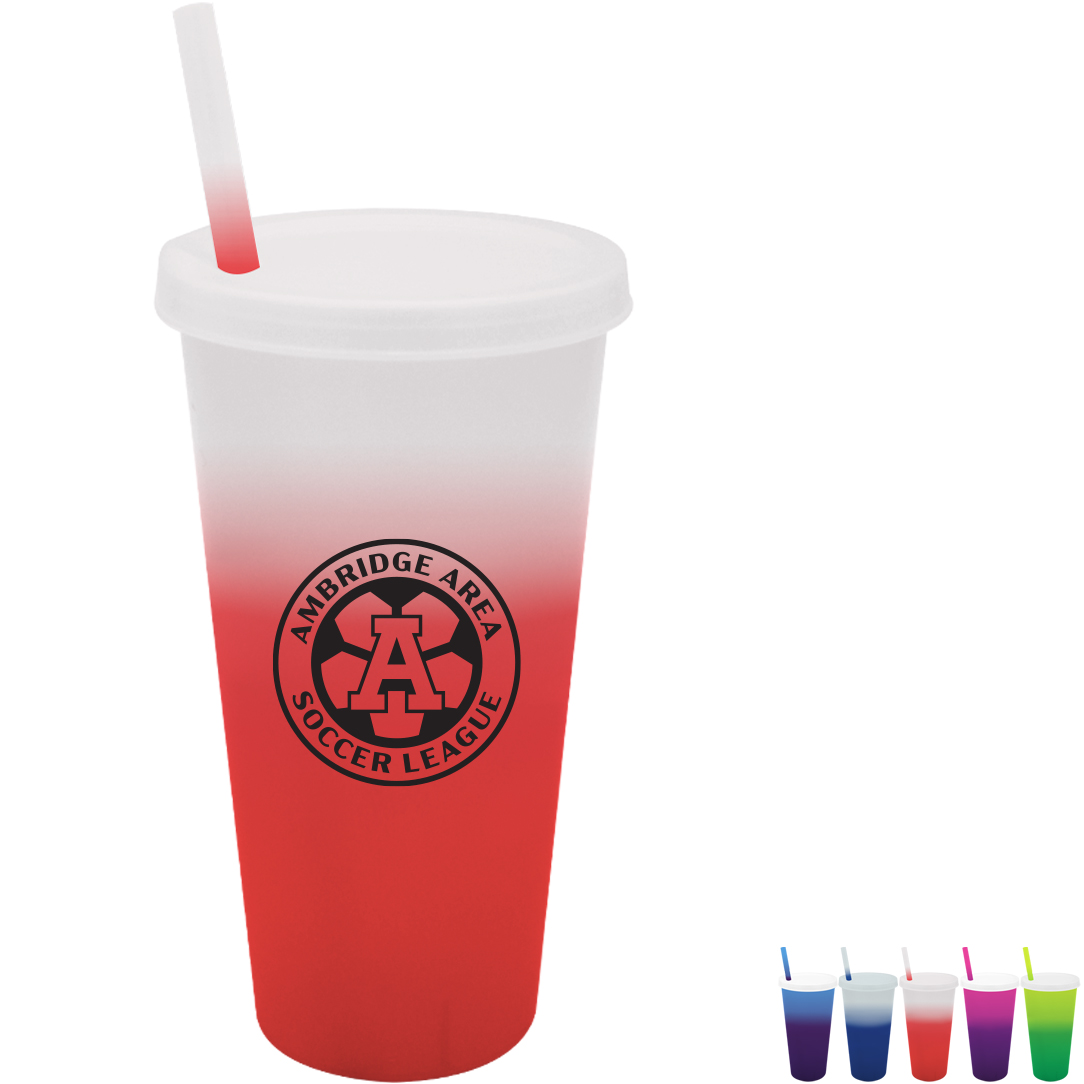 Product Photo 1 Mood Color Changing Cup w/ Lid & Straw, 26oz.