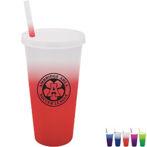 Mood Color Changing Cup w/ Lid & Straw, 26oz. - AK8438