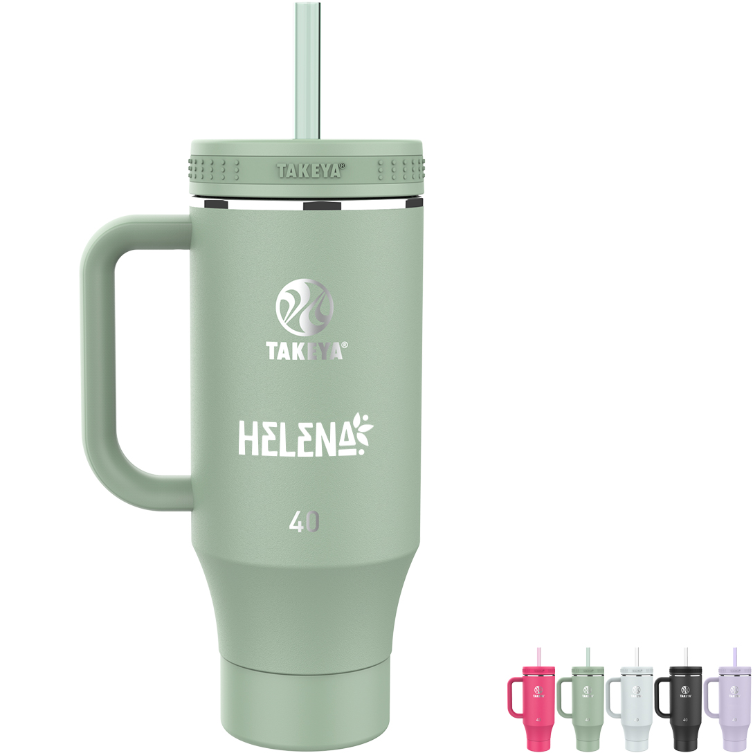 Product Photo 1 Takeya® Double Wall Insulated Straw Tumbler w/ Handle, 40oz.