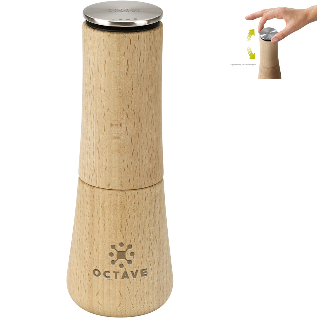 Product Photo 1 Joseph Joseph® Milltop™ Wood Pepper Mill