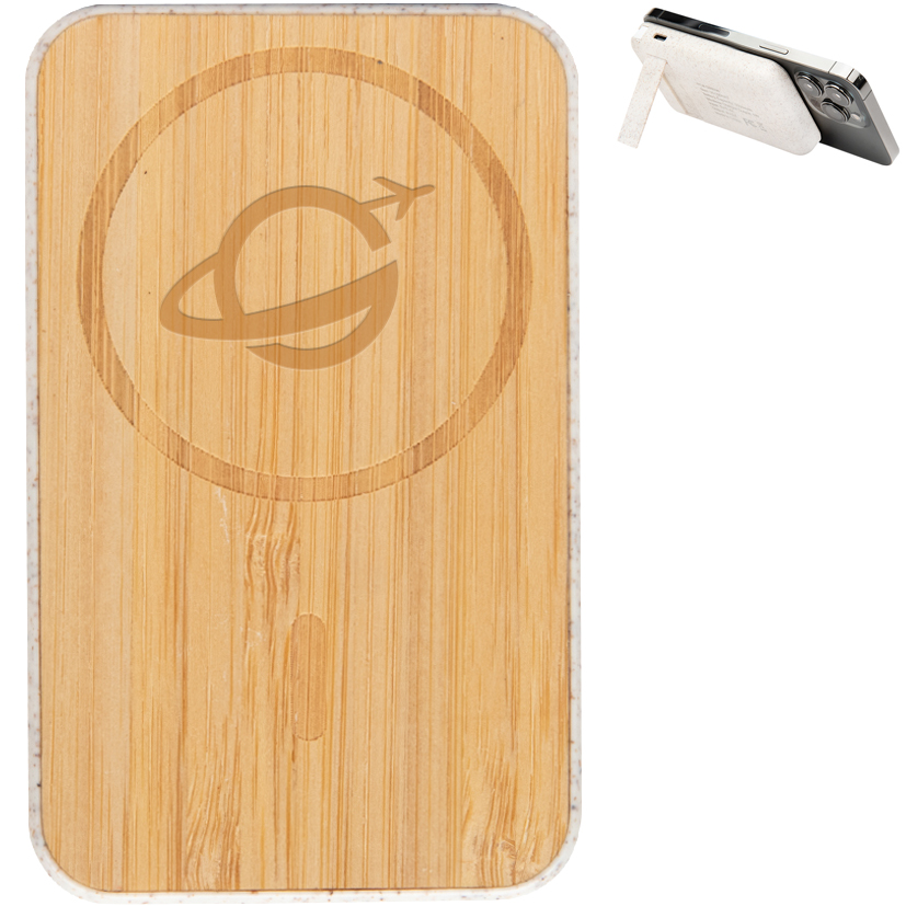 Product Photo 1 Mag Max Bamboo Wireless Charger Power Bank, 5000mAh