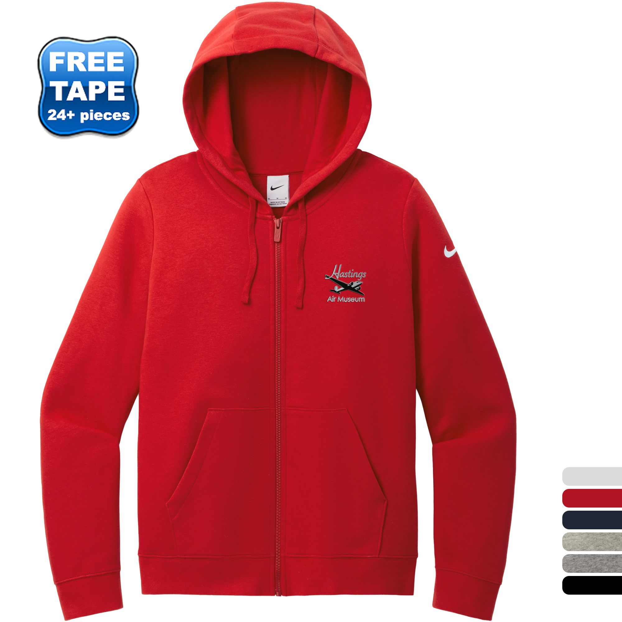 Product Photo 1 Nike® Club Fleece Sleeve Swoosh Full-Zip Ladies' Hoodie