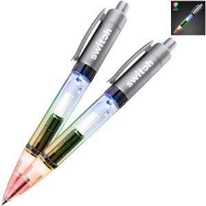 Click Action Color Changing Light Up Barrel Pen - AH1795