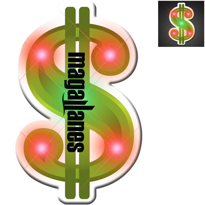 Product Photo 1 Dollar Sign Flashing LED Lapel Pin