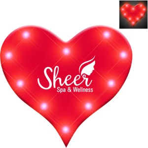 Heart Flashing LED Lapel Pin - AH1745