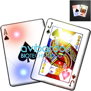 Black Jack Flashing LED Lapel Pin - AH1760