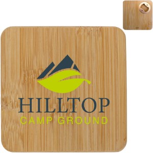 Bamboo Square Coaster & Bottle Opener - ML5606