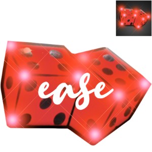 Dice Flashing LED Lapel Pin - AH1790