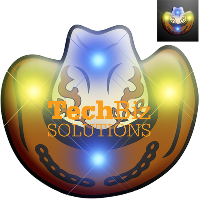 Product Photo 1 Cowboy Hat Flashing LED Lapel Pin