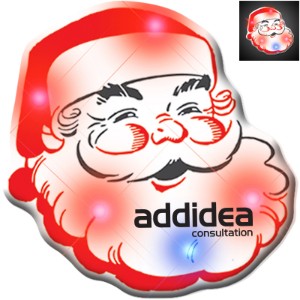 Santa Claus Flashing LED Lapel Pin - AH1755