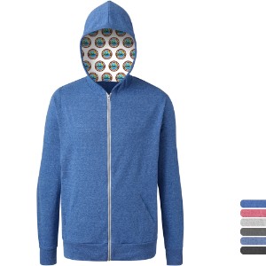 Zip Front Tri-Blend Full Color Unisex Hoodie - BG2007