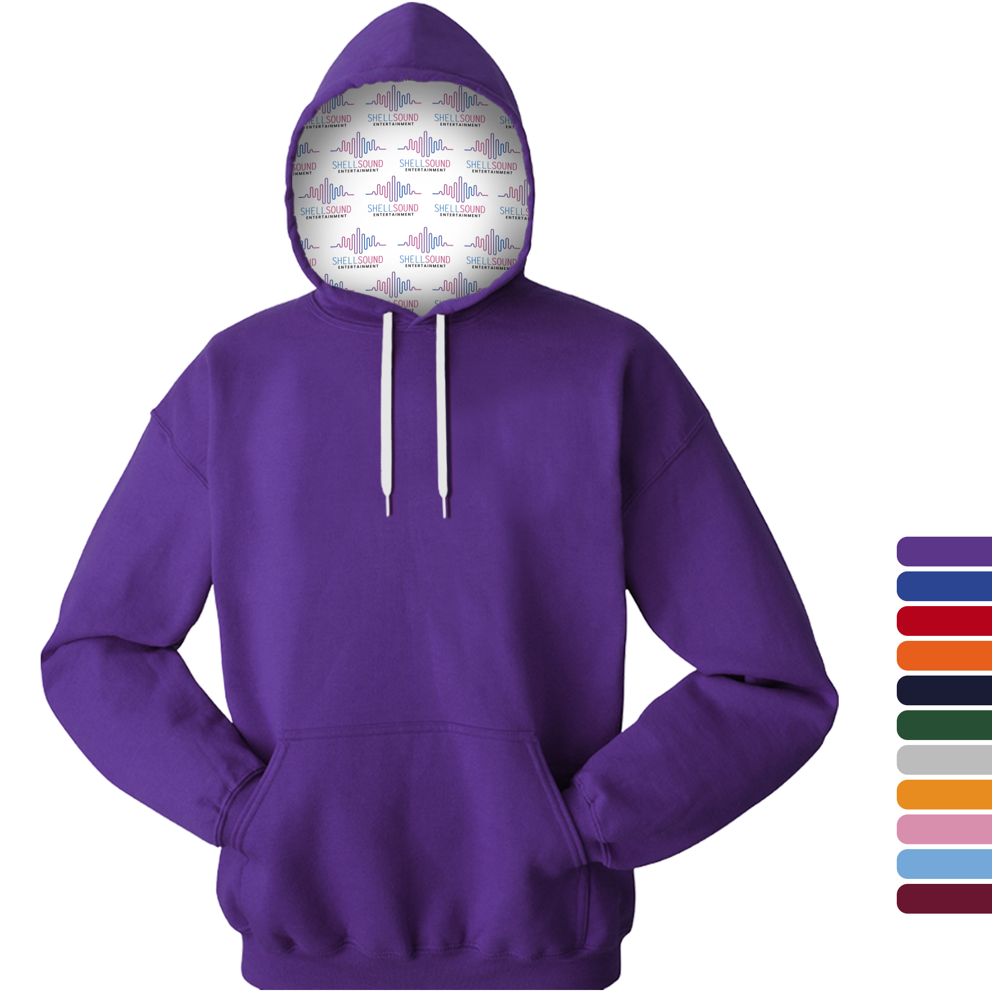 Product Photo 1 Cotton/Poly Fleece Full Color Unisex Pullover Hoodie