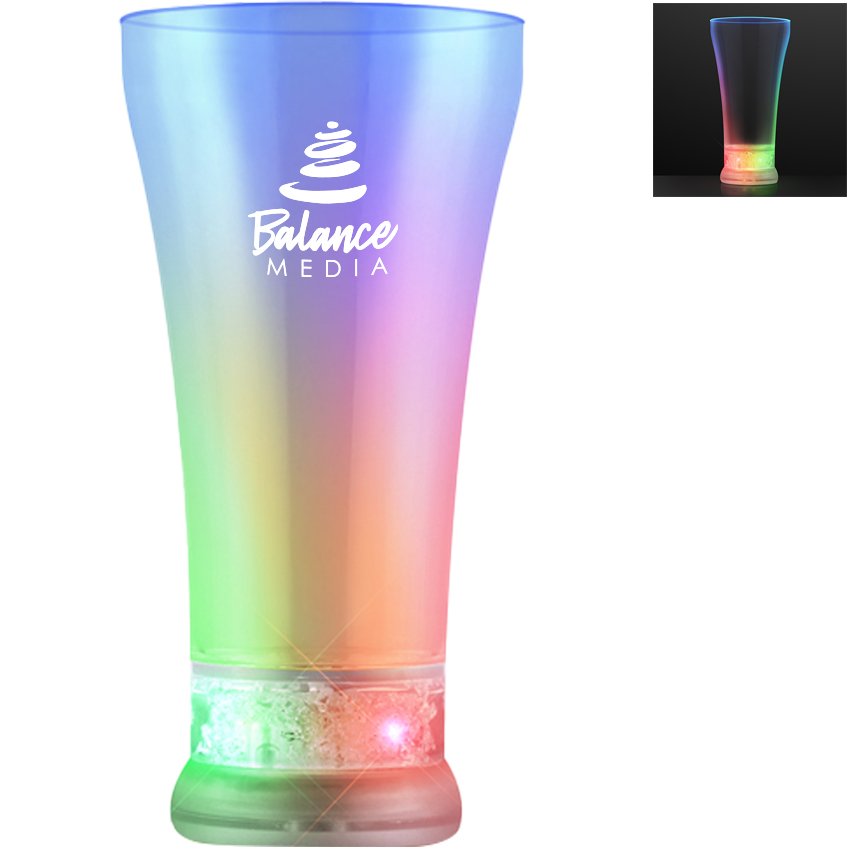 Product Photo 1 Light Up Multicolor LED Plastic Pilsner Glass, 12oz.