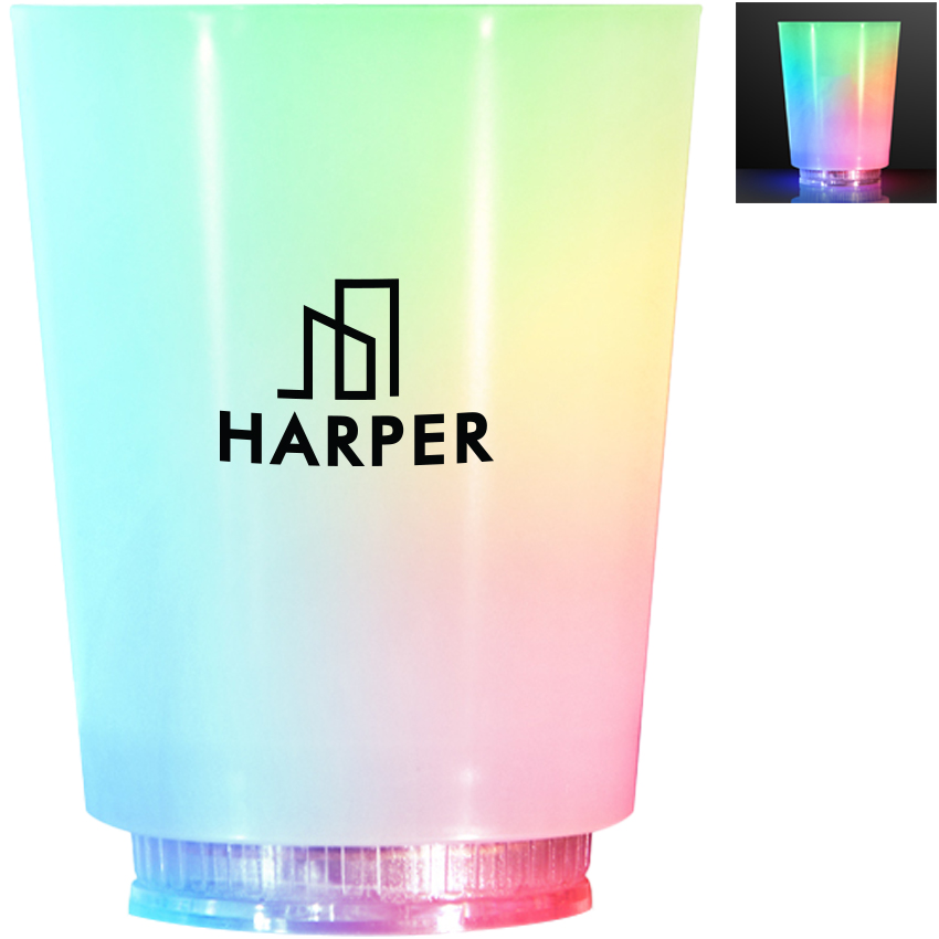 Product Photo 1 Color Changing LED Plastic Short Glass, 12oz.
