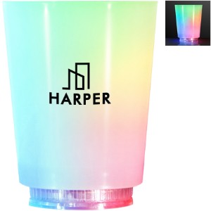 Color Changing LED Plastic Short Glass, 12oz. - AH1905