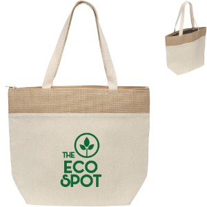 Savanna Jute & Recycled Cotton Cooler Tote - AR1543