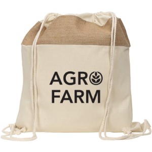 Savanna Jute & Recycled Cotton Drawstring Backpack - AR1544