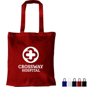 Medium Colored Cotton Tote Bag with Bottom Gusset - SB2554