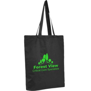 Economical Black Tote Bag with Bottom Gusset - SB2556